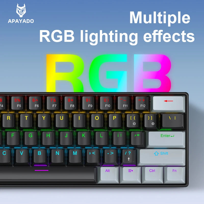 K61 Wired Mechanical Gaming Keyboard – Portable, Phantom RGB