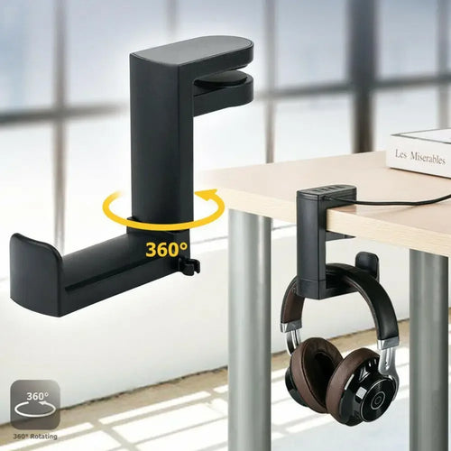Gaming Headphone Stand – 360° Rotating Arm, Desk Mount