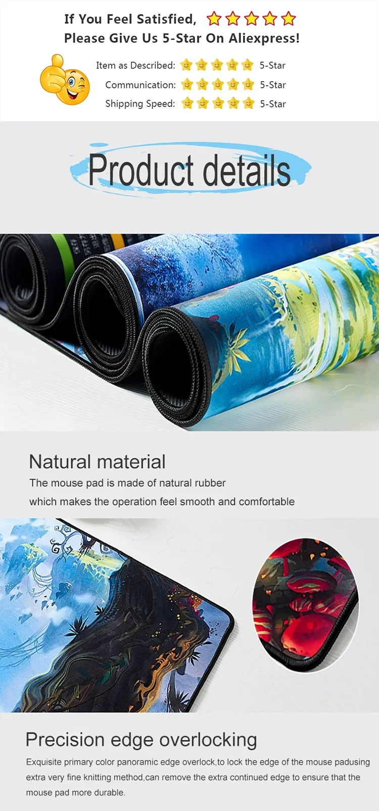 XXL Black Gaming Mouse Pad – Ultra-Smooth, Waterproof, Full Desk Coverage