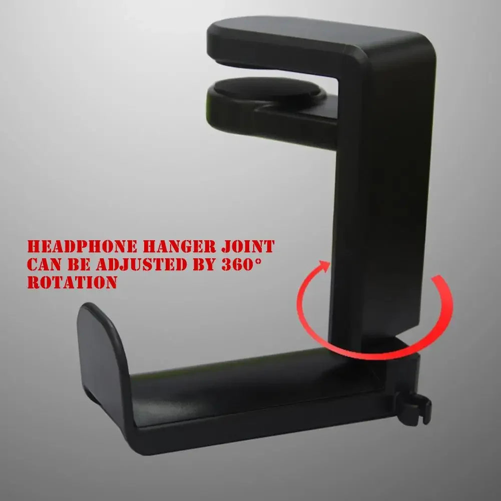 Gaming Headphone Stand – 360° Rotating Arm, Desk Mount