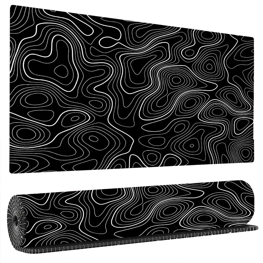 XXL Black Gaming Mouse Pad – Ultra-Smooth, Waterproof, Full Desk Coverage