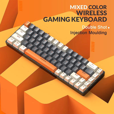 RK68 60% Wireless Mechanical Keyboard – Bluetooth 5.0 / 2.4GHz, Hot-Swappable