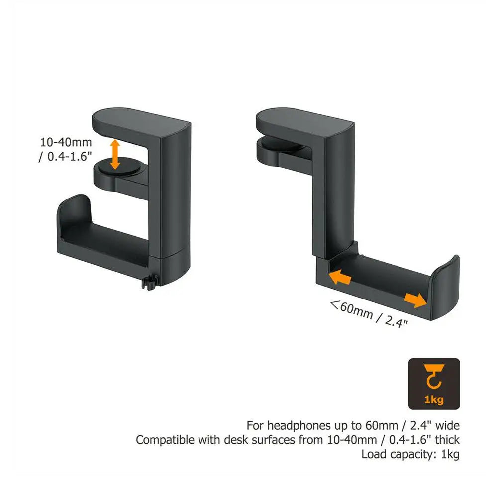 Gaming Headphone Stand – 360° Rotating Arm, Desk Mount