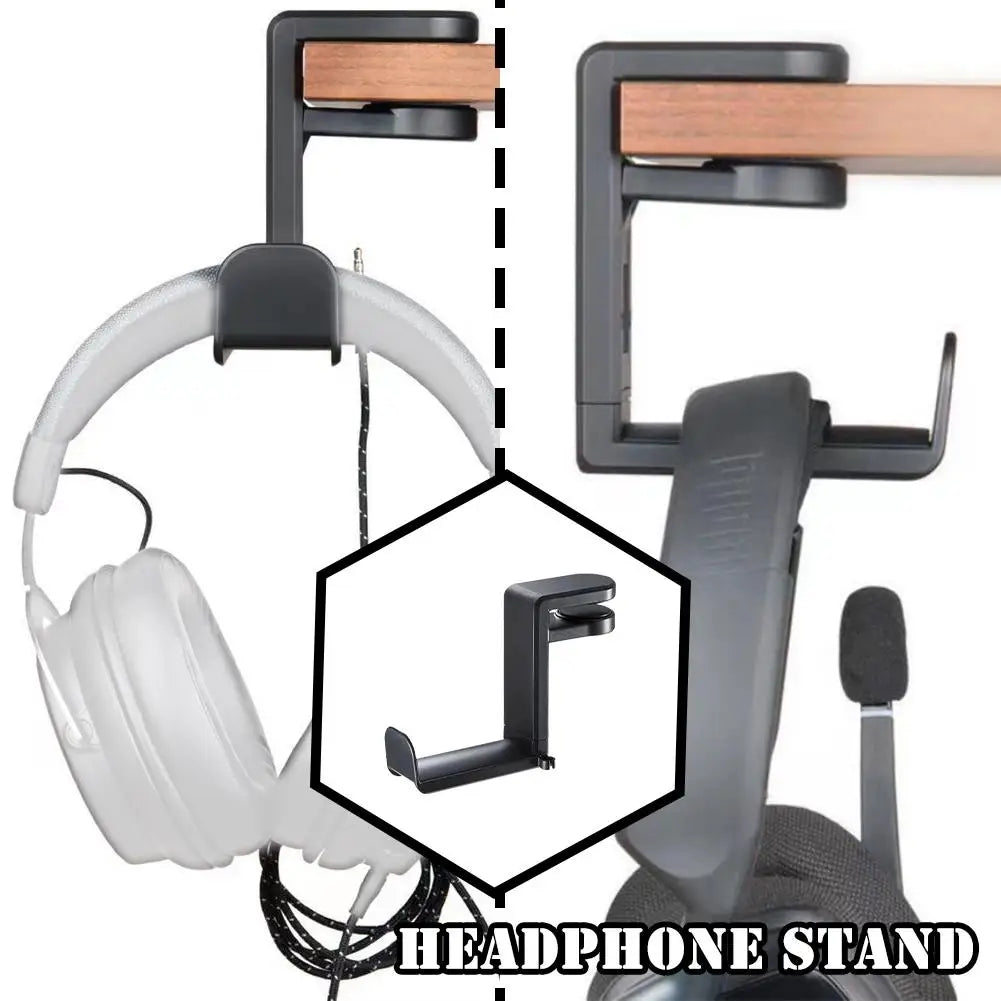 Gaming Headphone Stand – 360° Rotating Arm, Desk Mount