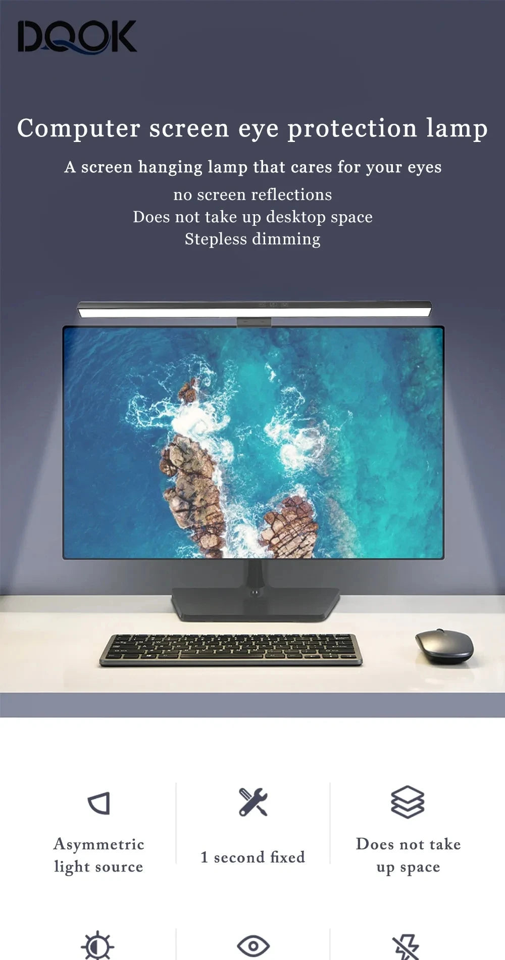 Screen LED Bar Desk Lamp – Monitor Hanging Light for PC & Laptop