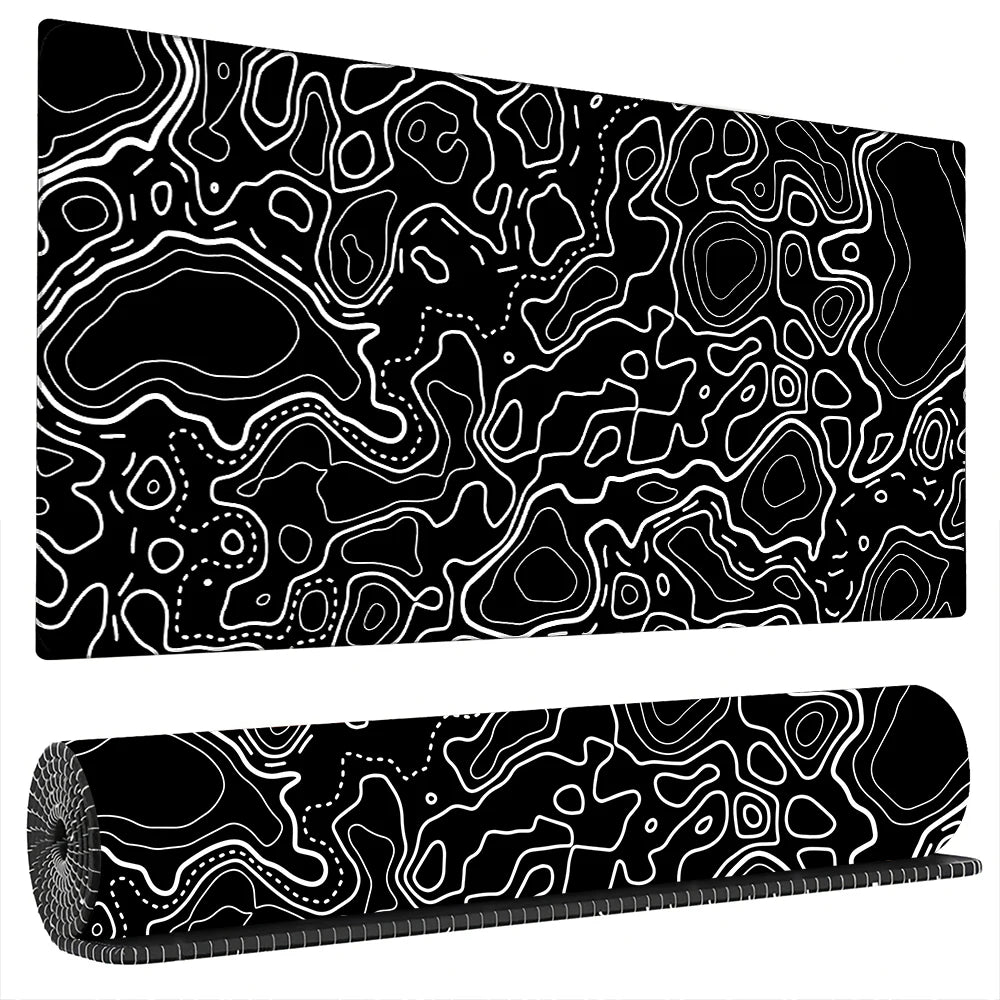 XXL Black Gaming Mouse Pad – Ultra-Smooth, Waterproof, Full Desk Coverage