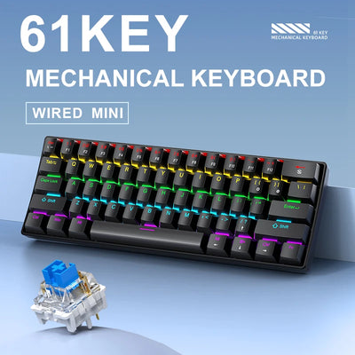 K61 Wired Mechanical Gaming Keyboard – Portable, Phantom RGB