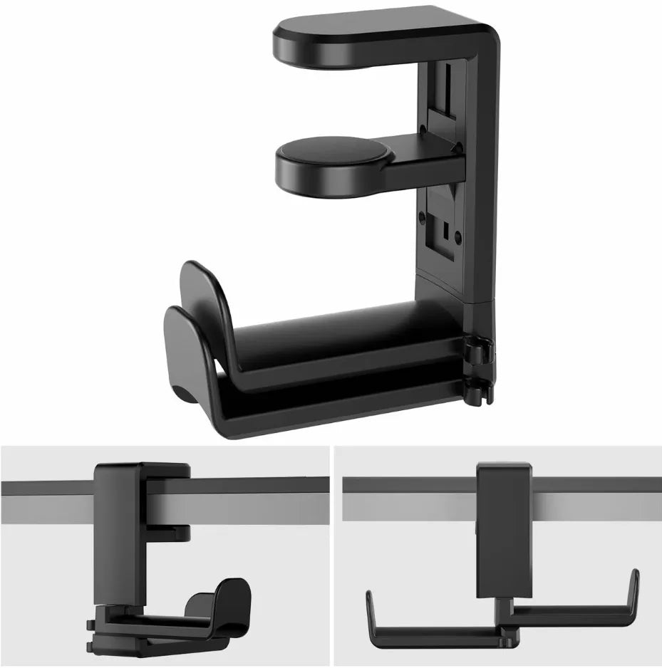 Gaming Headphone Stand – 360° Rotating Arm, Desk Mount