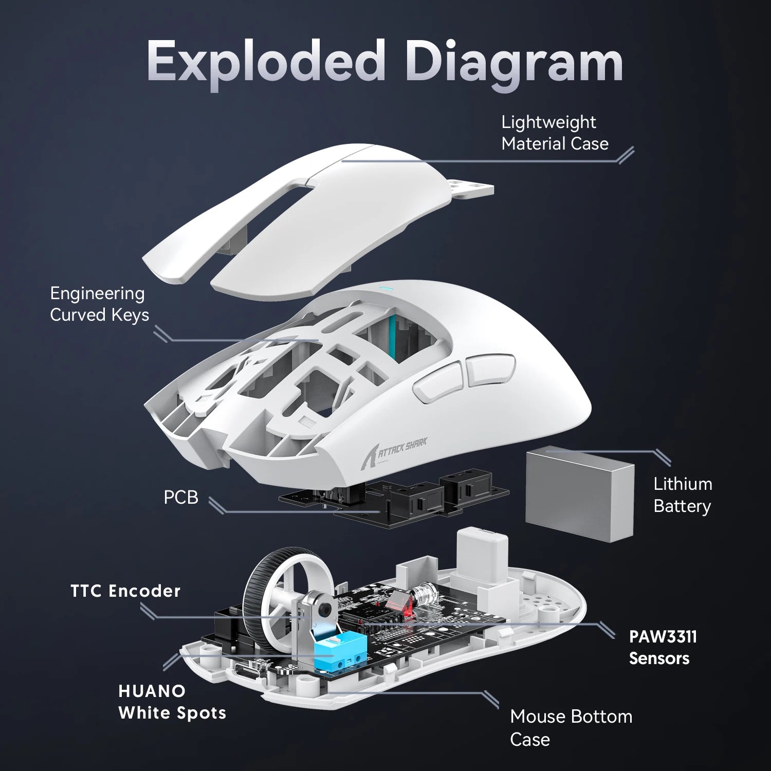 Attack Shark X11 SE Lightweight Wireless Gaming Mouse – 22K DPI
