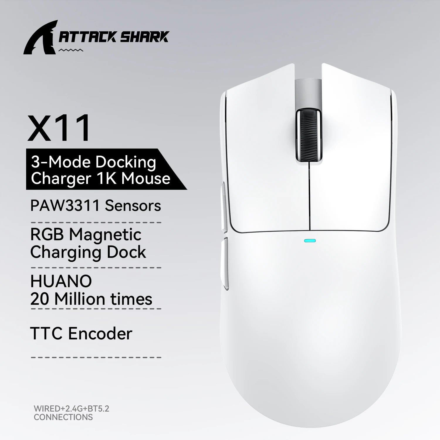 Attack Shark X11 SE Lightweight Wireless Gaming Mouse – 22K DPI