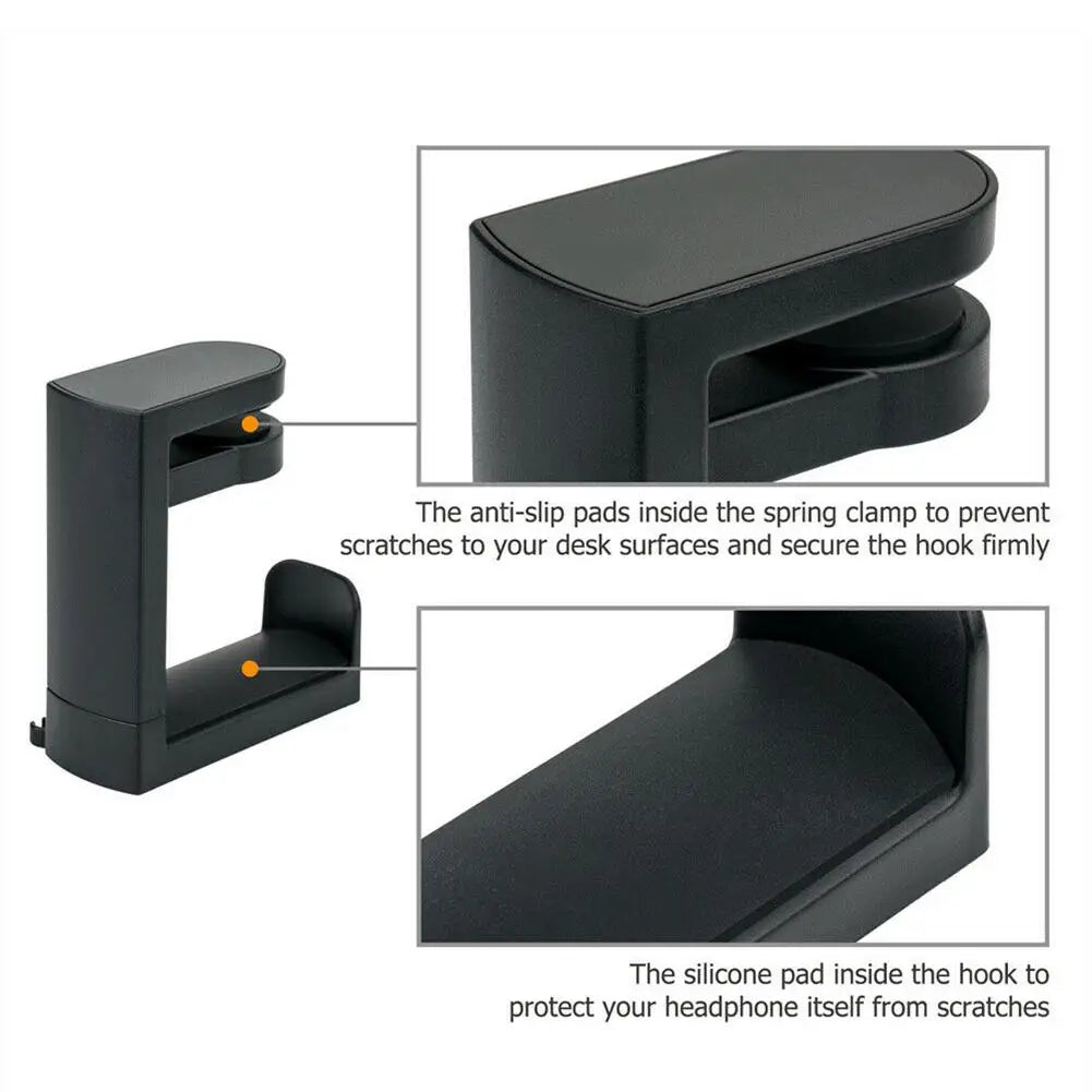 Gaming Headphone Stand – 360° Rotating Arm, Desk Mount