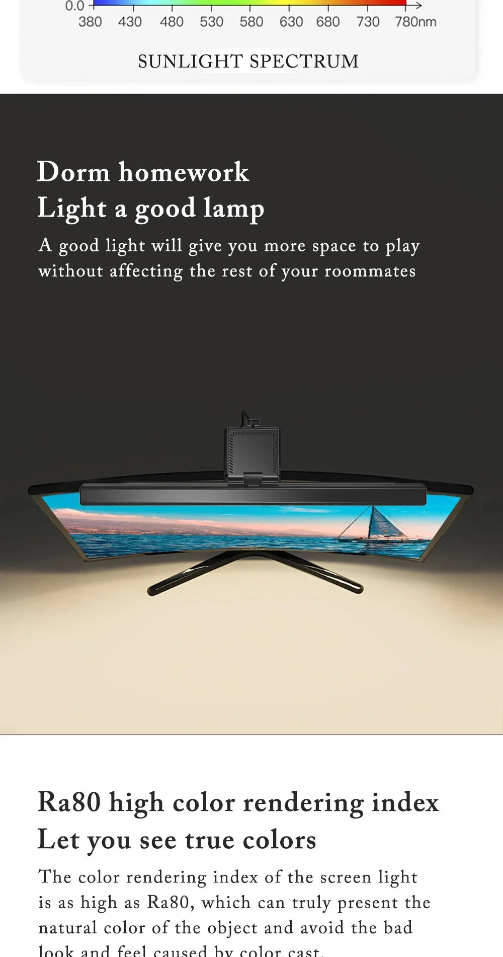 Screen LED Bar Desk Lamp – Monitor Hanging Light for PC & Laptop