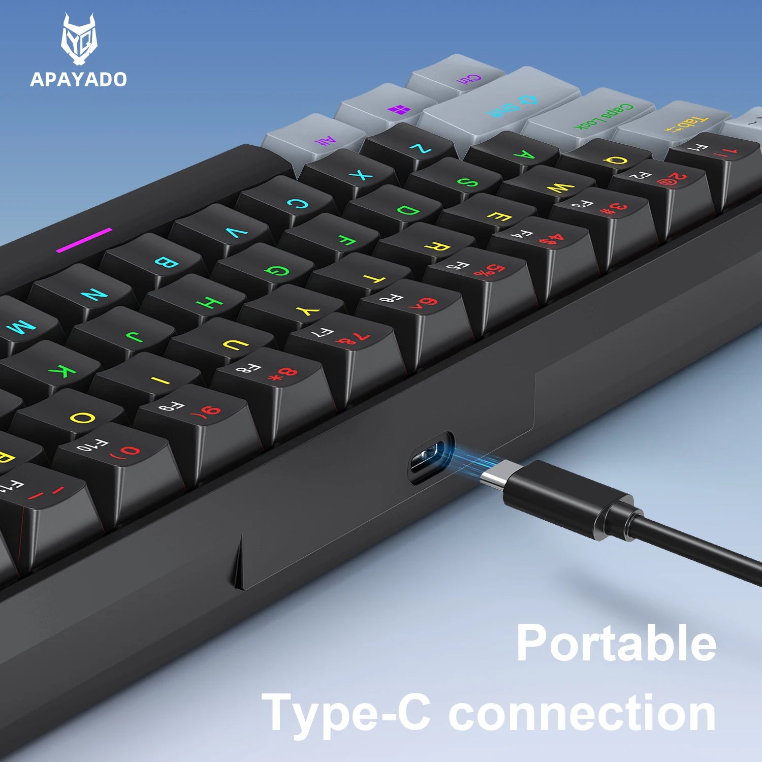 K61 Wired Mechanical Gaming Keyboard – Portable, Phantom RGB