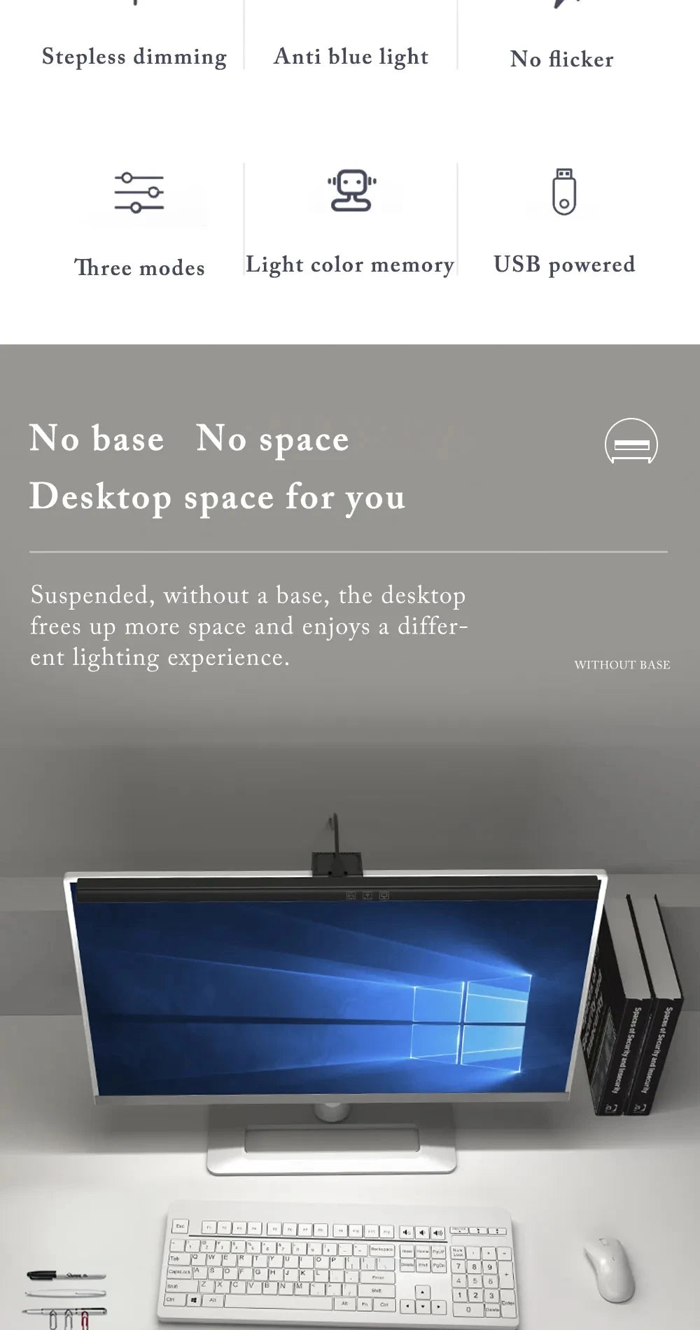 Screen LED Bar Desk Lamp – Monitor Hanging Light for PC & Laptop