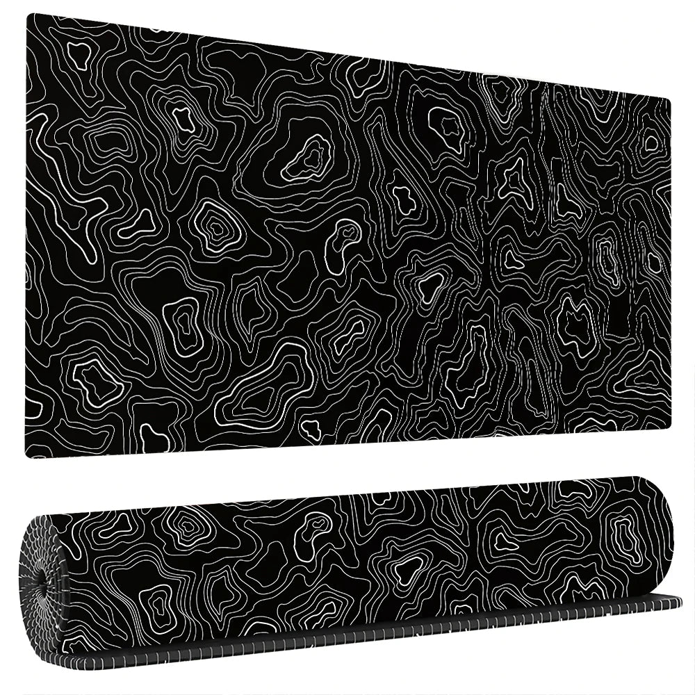 XXL Black Gaming Mouse Pad – Ultra-Smooth, Waterproof, Full Desk Coverage